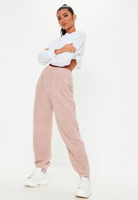 Missguided teddy sale joggers