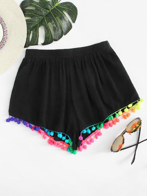 Shorts Pom Pom Pom In Vita Elastica