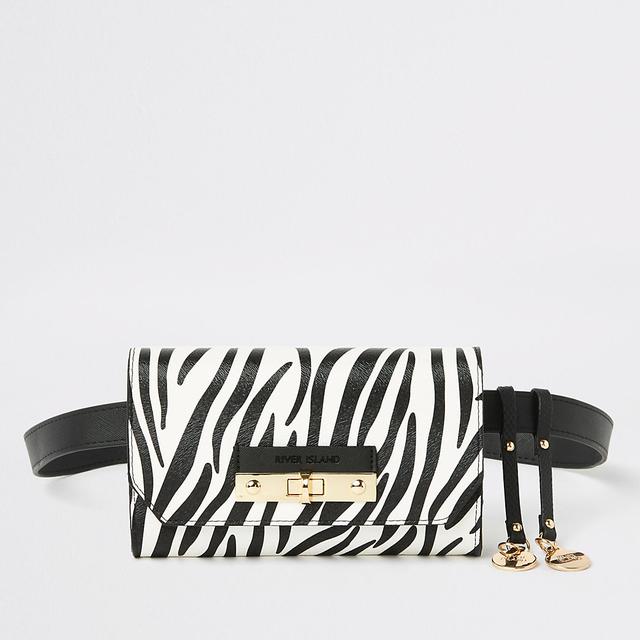 River island best sale white bum bag