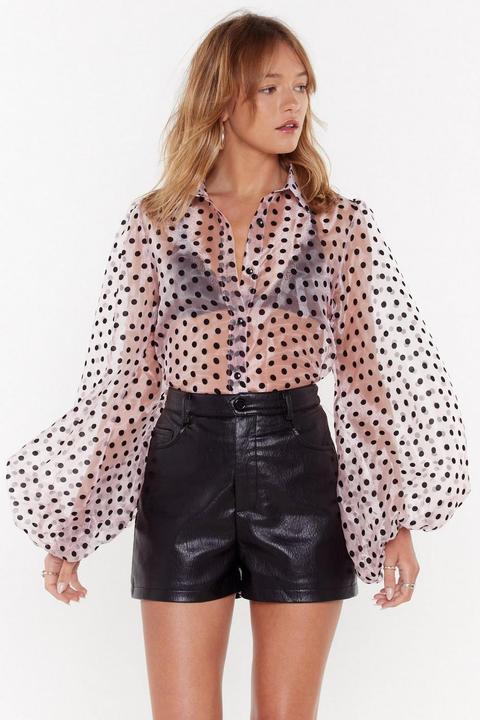 Spot Enough Drama Organza Blouse