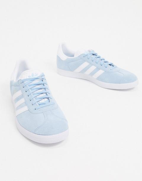 Zapatillas En Cielo Claro Y Blanco Gazelle De Adidas Originals-azul