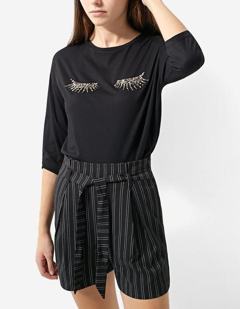 Shorts Morbidi A Righe Bianco