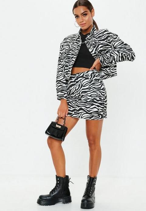 zebra print denim jacket