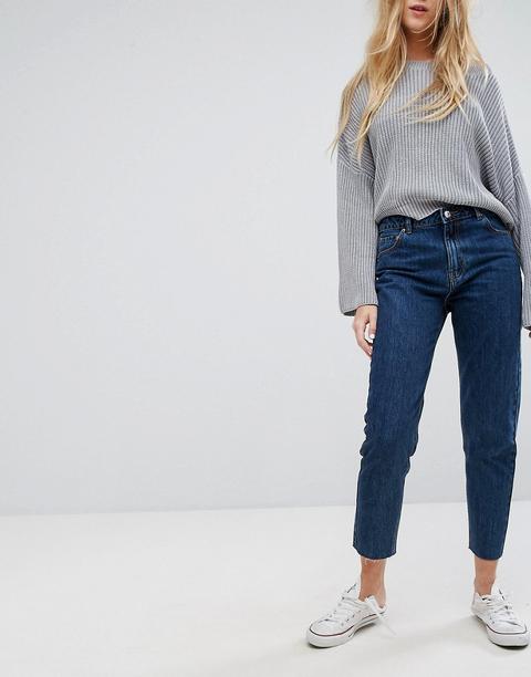 Pull&bear - Mom Jeans - Blu