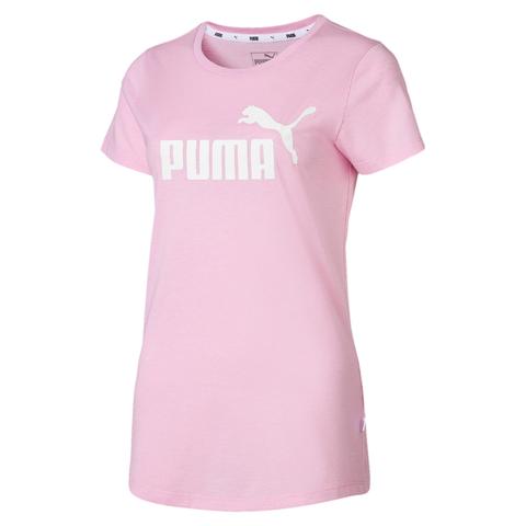 Camiseta Puma Ess+ Logo Heather Feminina - Rosa Claro from Puma on 21  Buttons