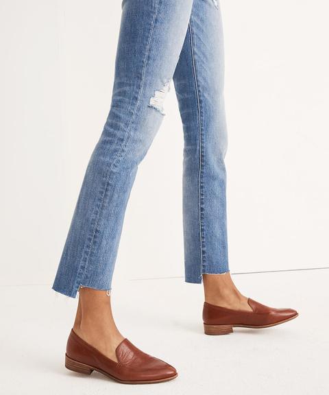 madewell slim boyjean raw hem