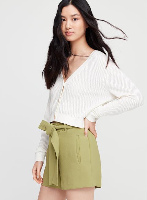 Tie-front Short High-waisted Trouser 