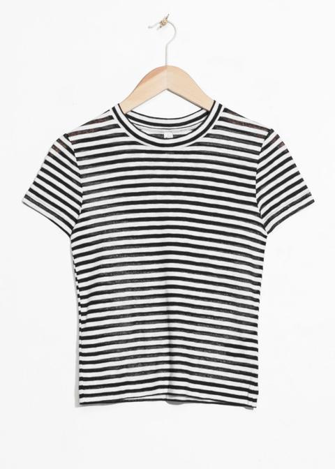 Sheer Striped T-shirt