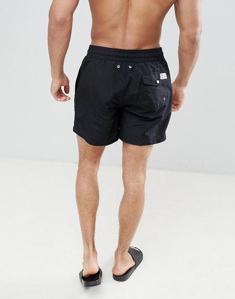 black polo swim trunks