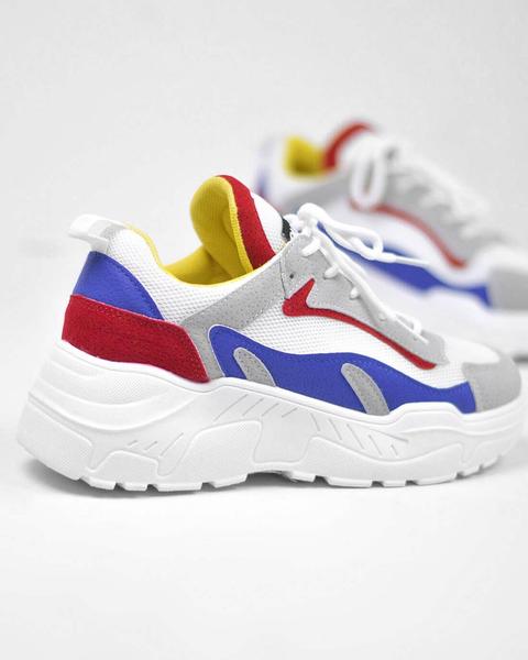 Quanticlo Sporty - Astrid Chunky Sneakers In Red/blue