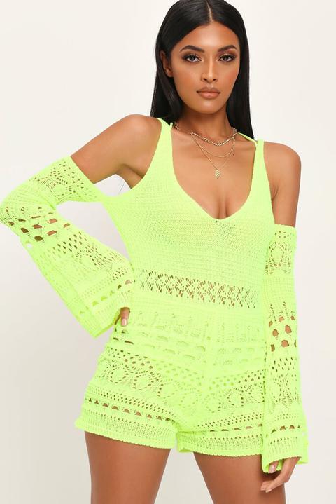 neon lime playsuit