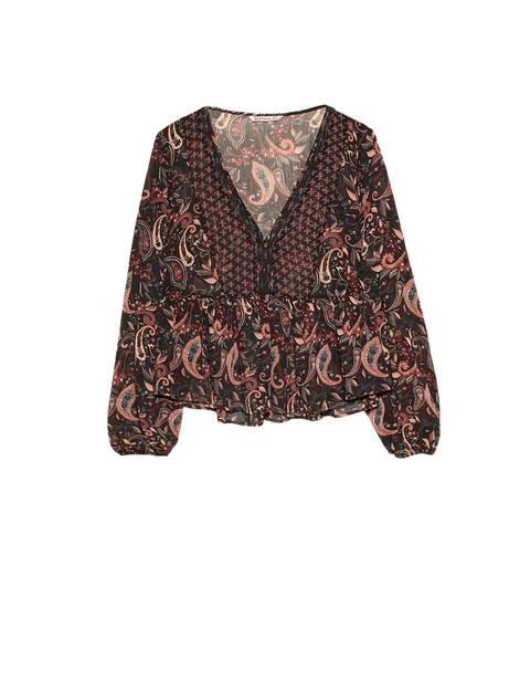 Blusa Volante Flores