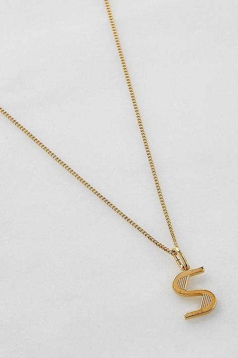 Rachel Jackson London - Halskette Mit S"-anhänger In Gold