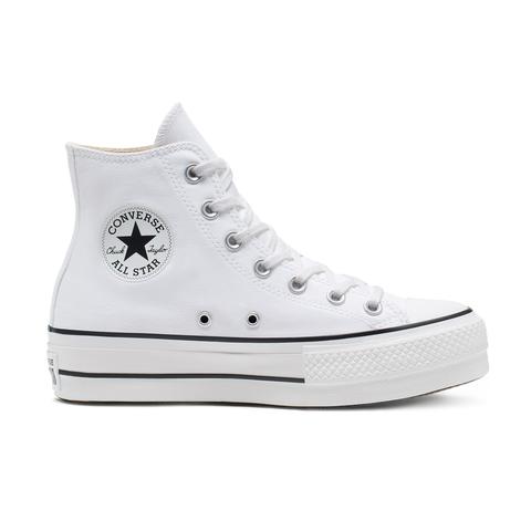 Converse - Zapatillas Casual De Mujer Chuck Taylor All Star Platform Lift Clean Alta Lona