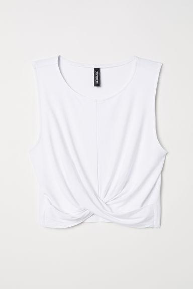 H & M - Top In Jersey - Bianco