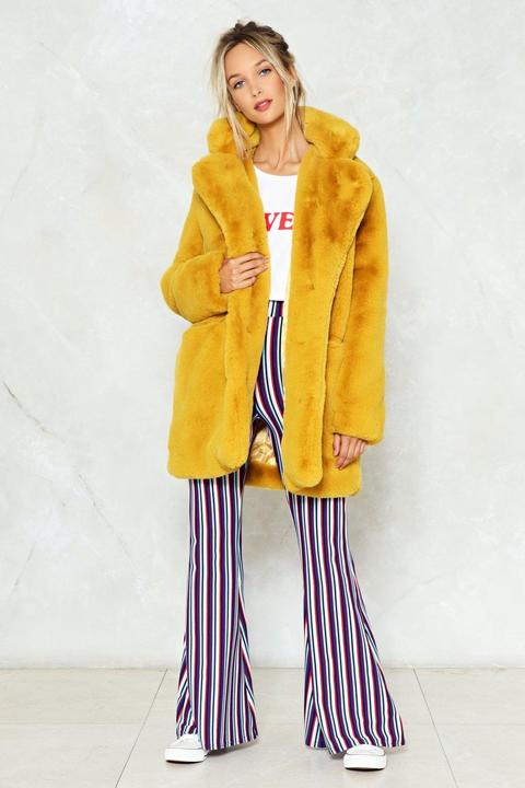 Surfin' Bird Faux Fur Coat