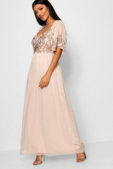 boutique embellished top maxi dress