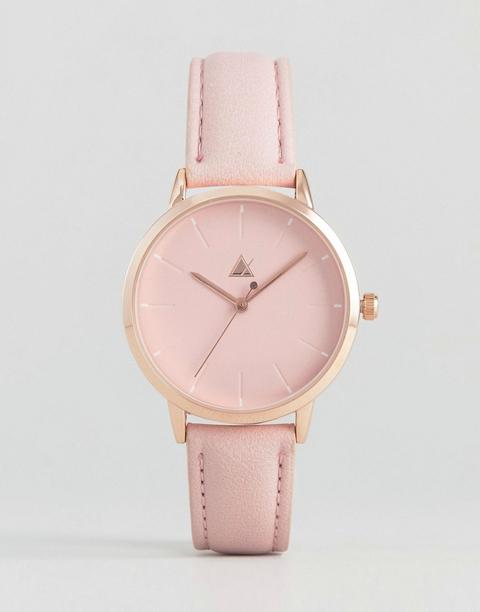 Reloj Con Esfera En Relieve En Tónico Rosa De Asos