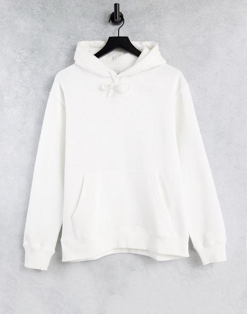 Sudadera Blanca Con Capucha De Topman-blanco