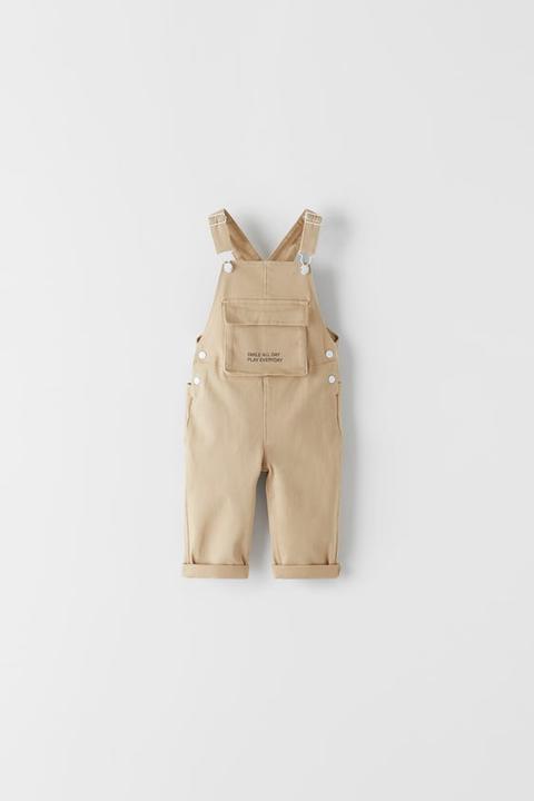 Twill Dungarees With Front Pocket