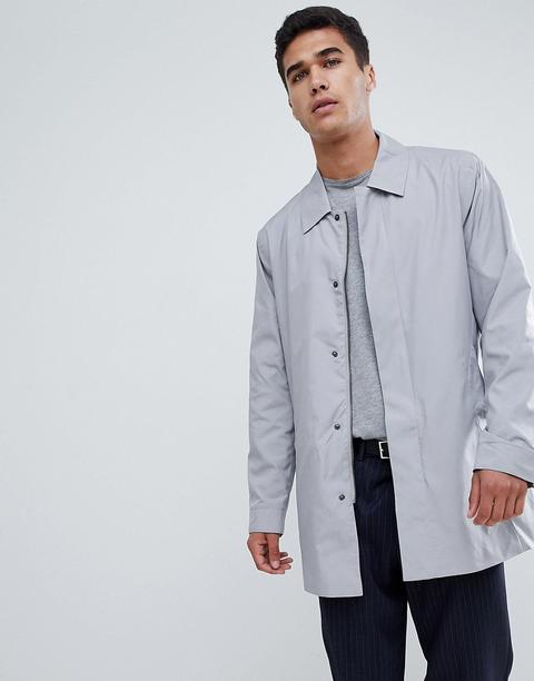 For - Trenchcoat Mit Taschen In Grau - Grau