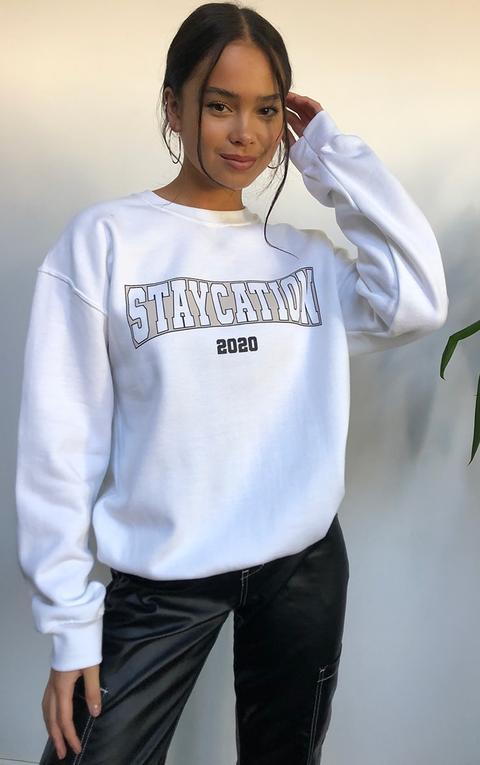 Ecru Staycation 2020 Printed Sweatshirt