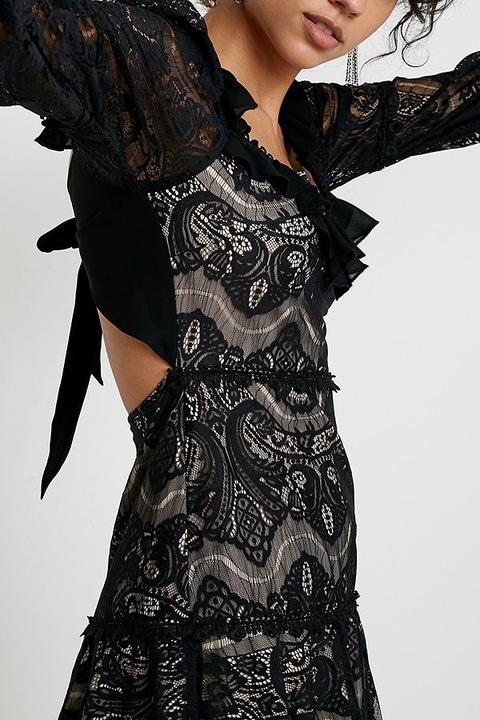 urban outfitters black motif dress