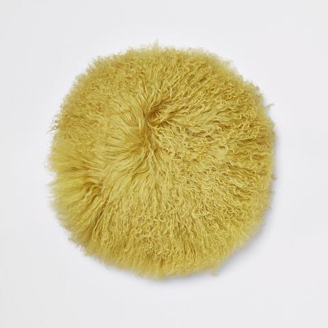 Yellow Mongolian Round Cushion from River Island on 21 Buttons