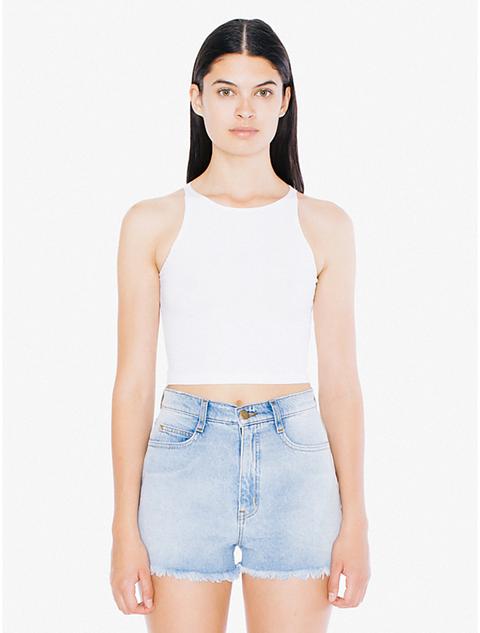 Cotton Spandex Sleeveless Crop Top