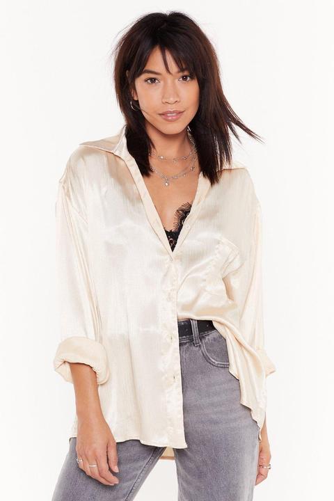 Chemise En Satin Briller Avec Brio - Blanc - 36, Blanc