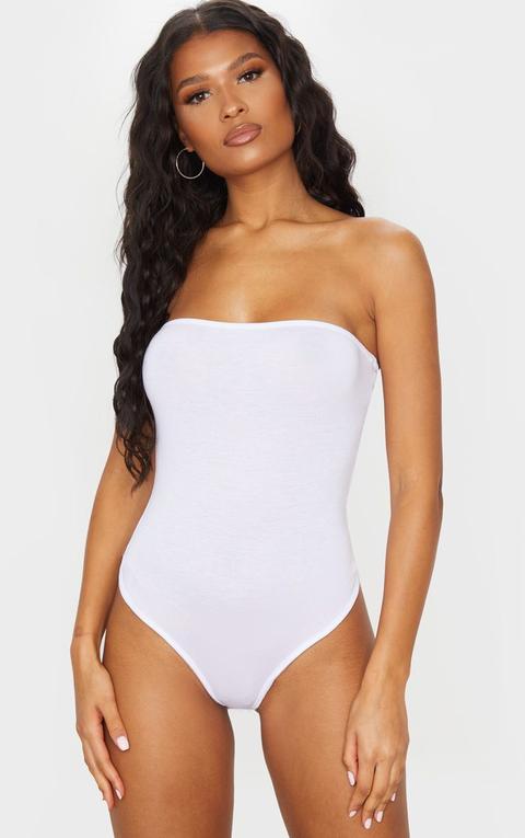 white bandeau bodysuit