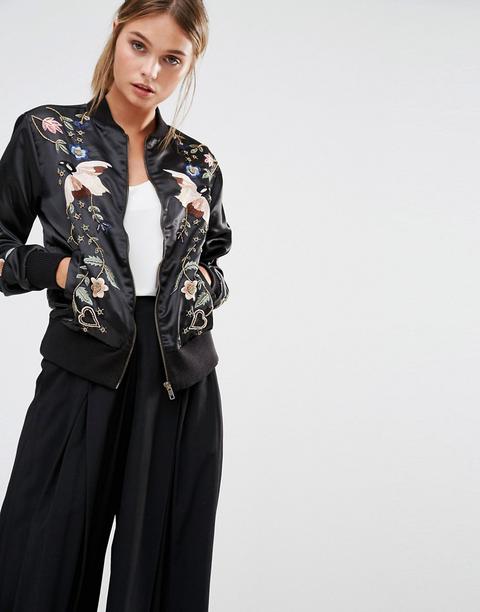 Cazadora Bomber Con Adorno De Bordados De Frock And Frill