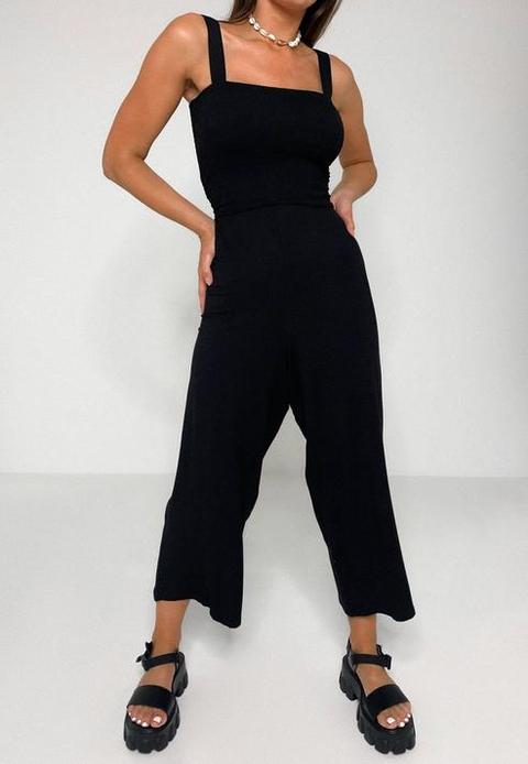 square neck culotte jumpsuit