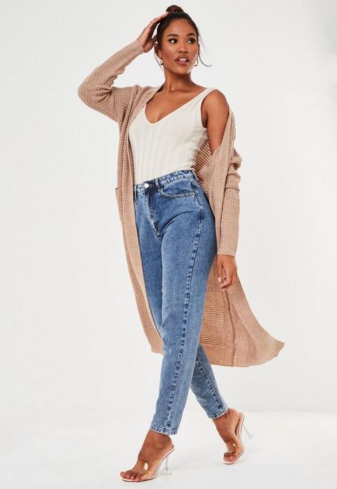 Stone Oversized Maxi Knit Cardigan, Stone