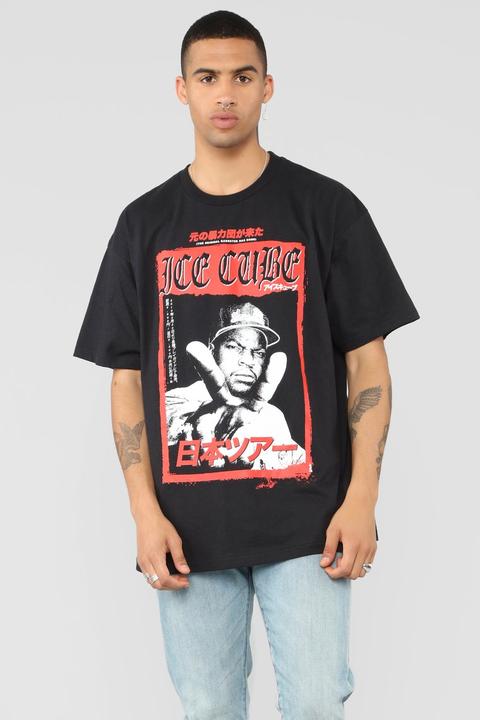 Ice Cube Short Sleeve Tee - Black/red 