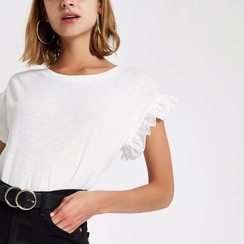 frill sleeve t shirt