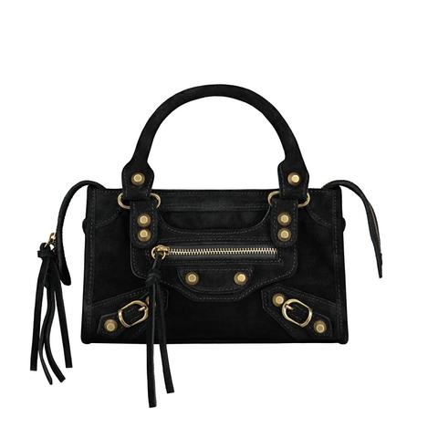 City Bag Mini Suede Black