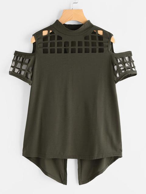 T-shirt Con Spacco Con Spalle Scoperte