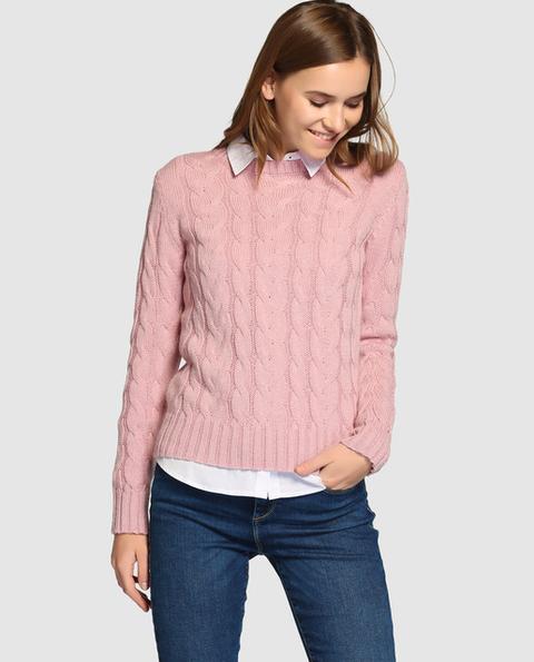 Jersey De Punto Mujer Rosa