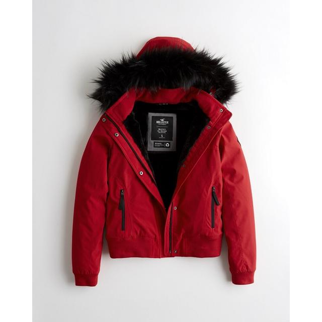 red hollister jacket