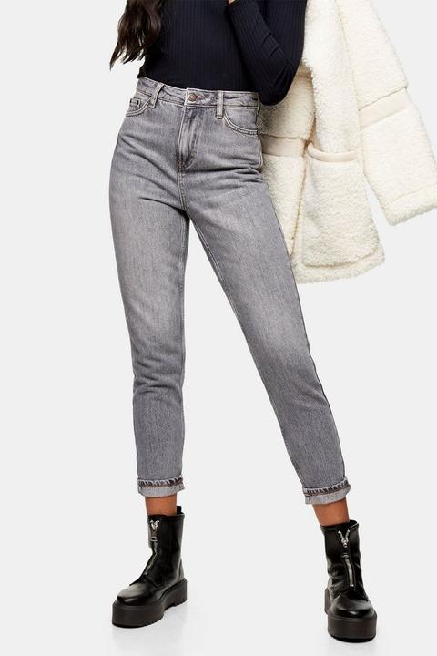 Idol Grey Mom Tapered Jeans