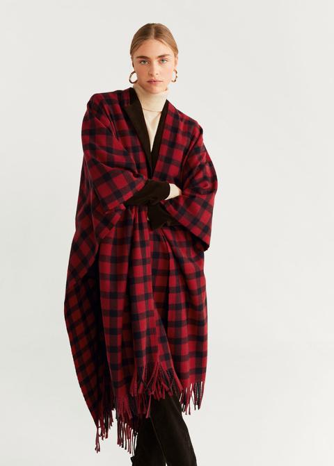 Poncho Cuadros Flecos