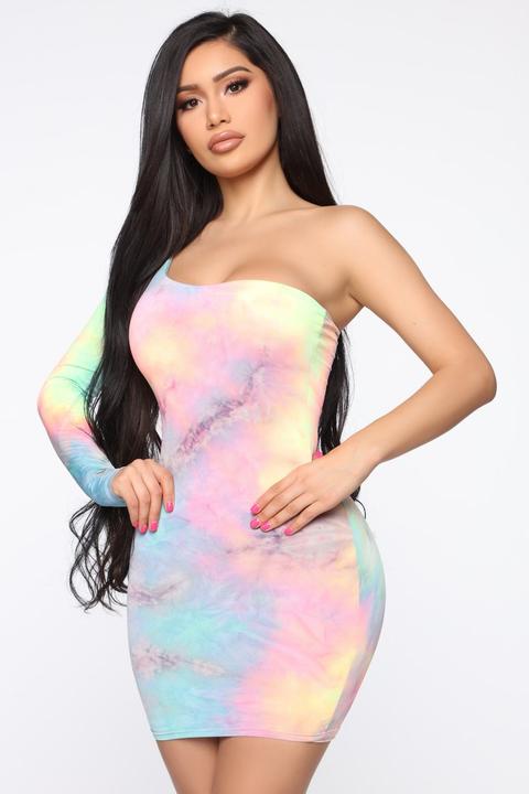 tie dye dress fashion nova