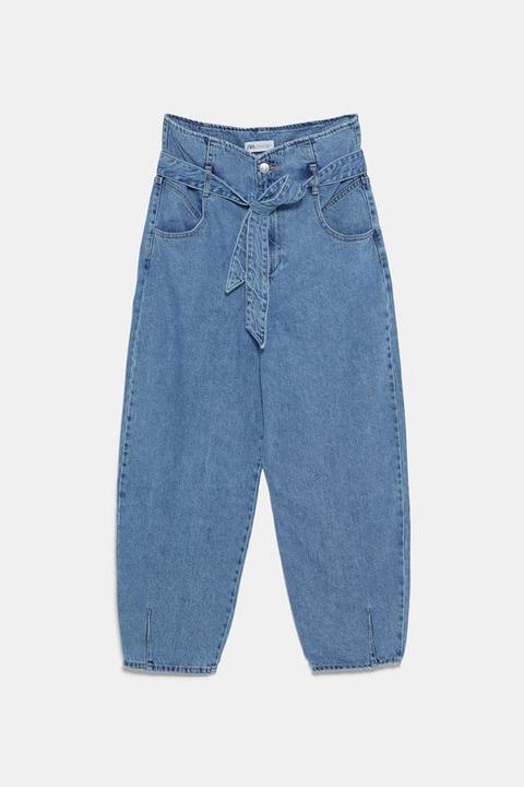 Pantalón Denim Slouchy Cinturón