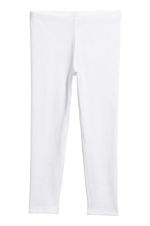 H & M - Leggings In Jersey - Bianco