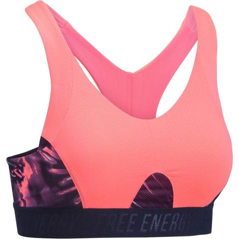 Sujetador-top Fitness Cardio Mujer Rosa Detalles Tropicales 500 Domyos Domyos