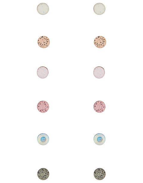 6x Simple Stud Earrings With Swarovski® Crystals