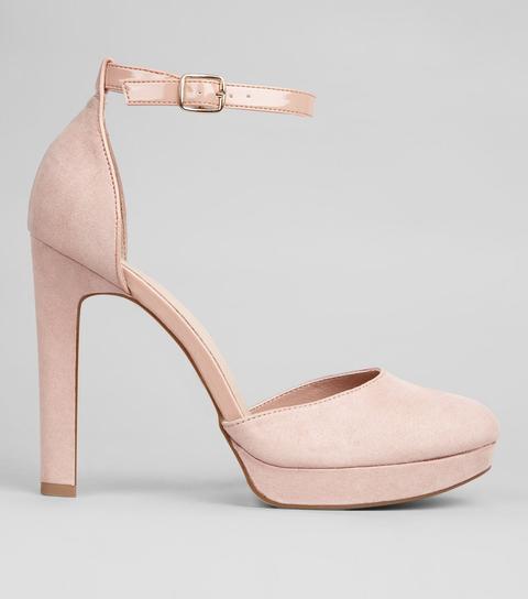 Wide Fit Pink Comfort Platform Heels