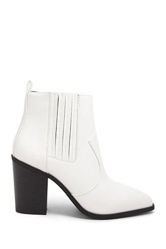 forever 21 white booties