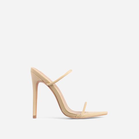 Helix Barely There Mule In Nude Lycra, Nude